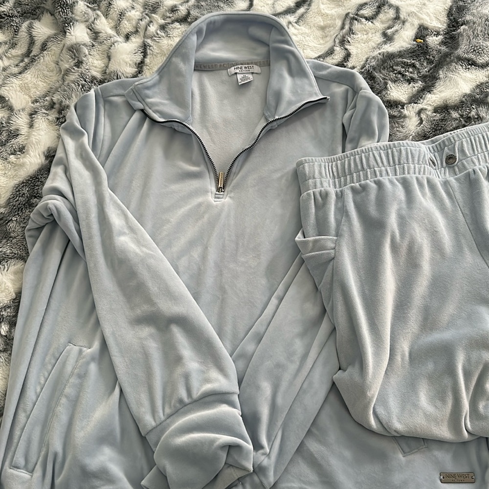 light blue activewear set